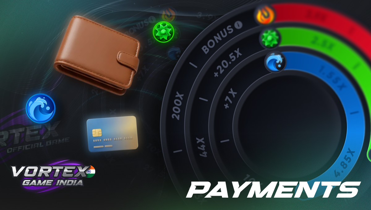 Vortex game India payment methods with fast deposits and withdrawals